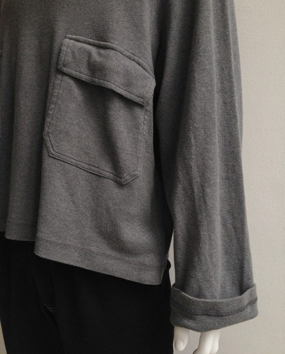 Yohji Yamamoto grey pocket jumper — 80s | V A N II T A S