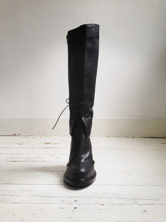Ann Demeulemeester black leather chaps - V A N II T A S