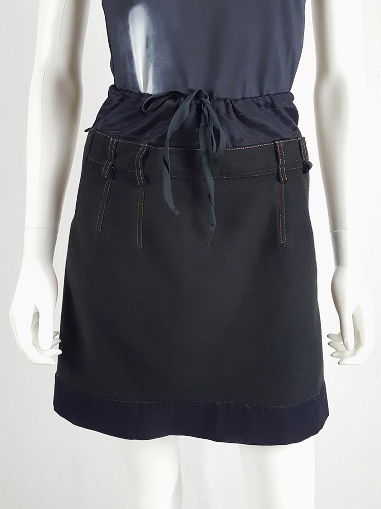 Maison Martin Margiela artisanal black and blue mini skirt — fall 2002 ...