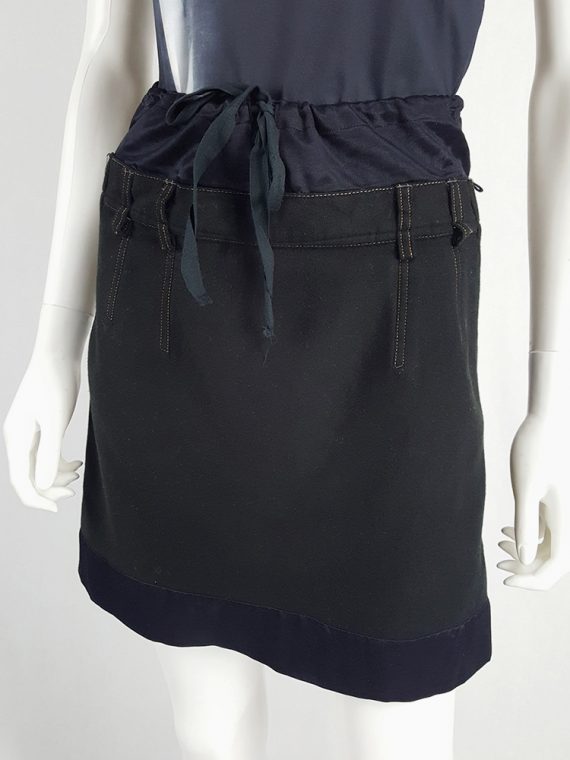 Maison Martin Margiela artisanal black and blue mini skirt 104103