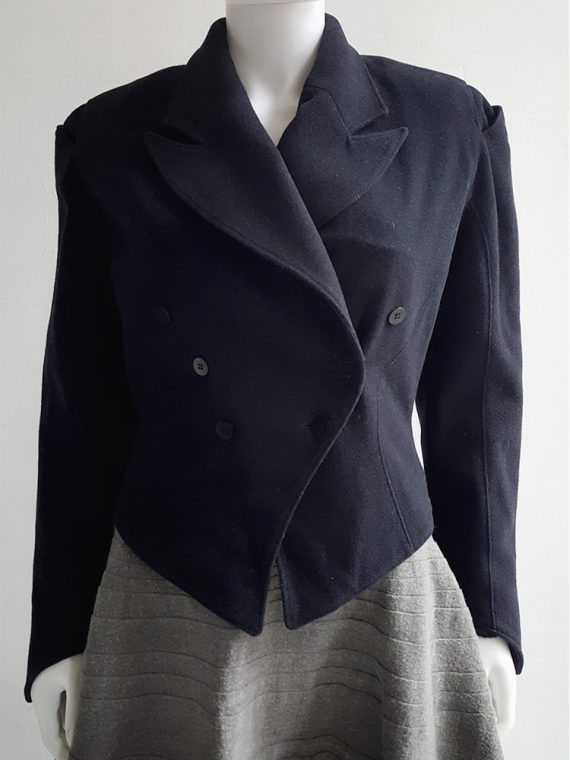 Ann Demeulemeester dark blue regency coat _120255