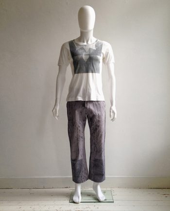 Maison Martin Margiela artisanal pied-de-poule printed trousers — spring 2000