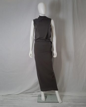Rick Owens DRKSHDW brown maxi dress with open back