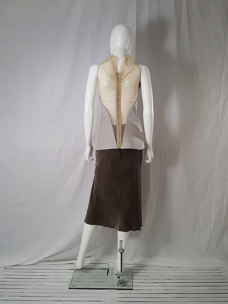 Rick Owens MOOG brown velvet skirt — fall 2005 - V A N II T A S