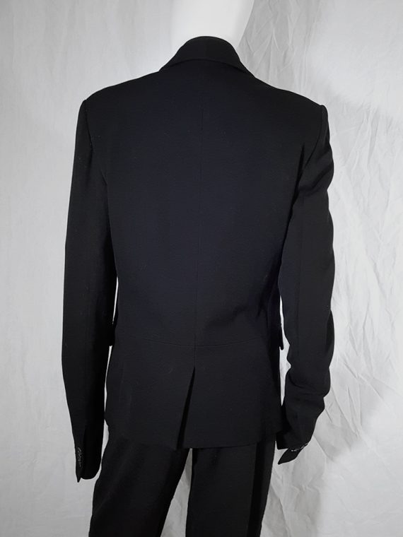 Ann Demeulemeester black blazer with cut panel runway fall 2011 _174021(0)