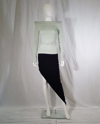 Maison Martin Margiela black asymmetric cut skirt