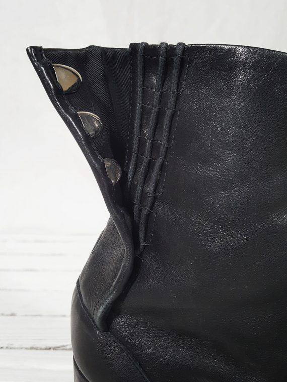 archive Maison Martin Margiela black leather tabi boots with block heel_151834
