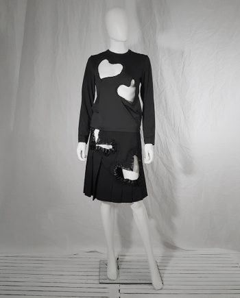 AD2008 Comme des Garcons black top with frilly heart cut outs