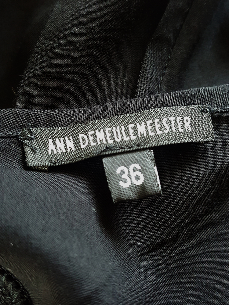 Ann Demeulemeester black top with white shoulder panel — spring 2011 ...