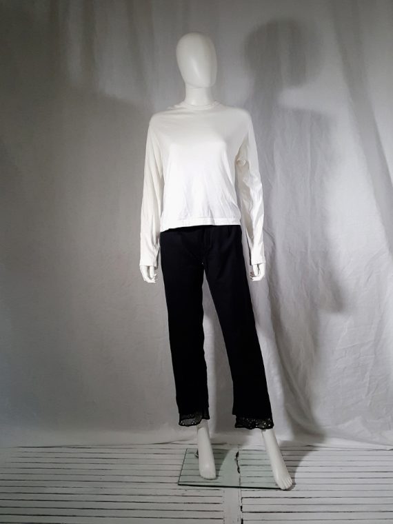 vintage Comme des Garcons white longsleeve with back braid spring 2003163035