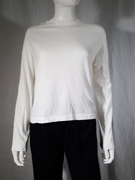 vintage Comme des Garcons white longsleeve with back braid spring 2003163043