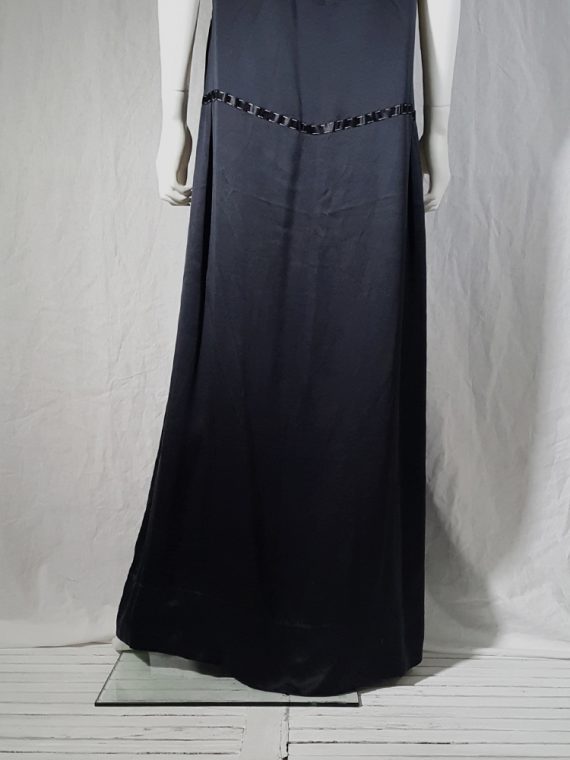 vintage Maison Martin Margiela dark blue dress with exposed stitching spring 2002 191346