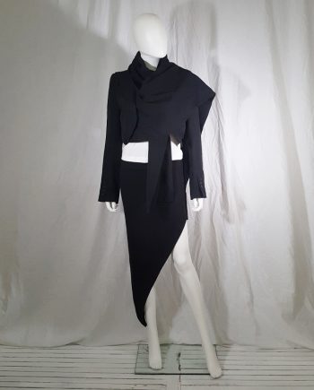 Ann Demeulemeester black draped shawl jacket — fall 2006