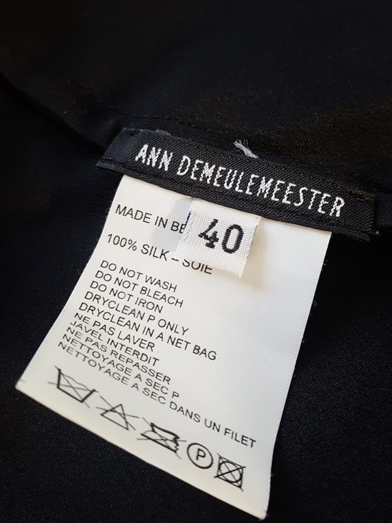 vintage Ann Demeulemeester black tie-front draped top spring 2002 174837