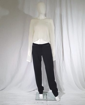 Ann Demeulemeester black trousers with torn waist