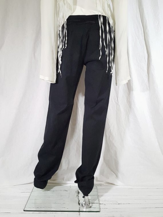 vintage Ann Demeulemeester black trousers with torn waist 142850(0)