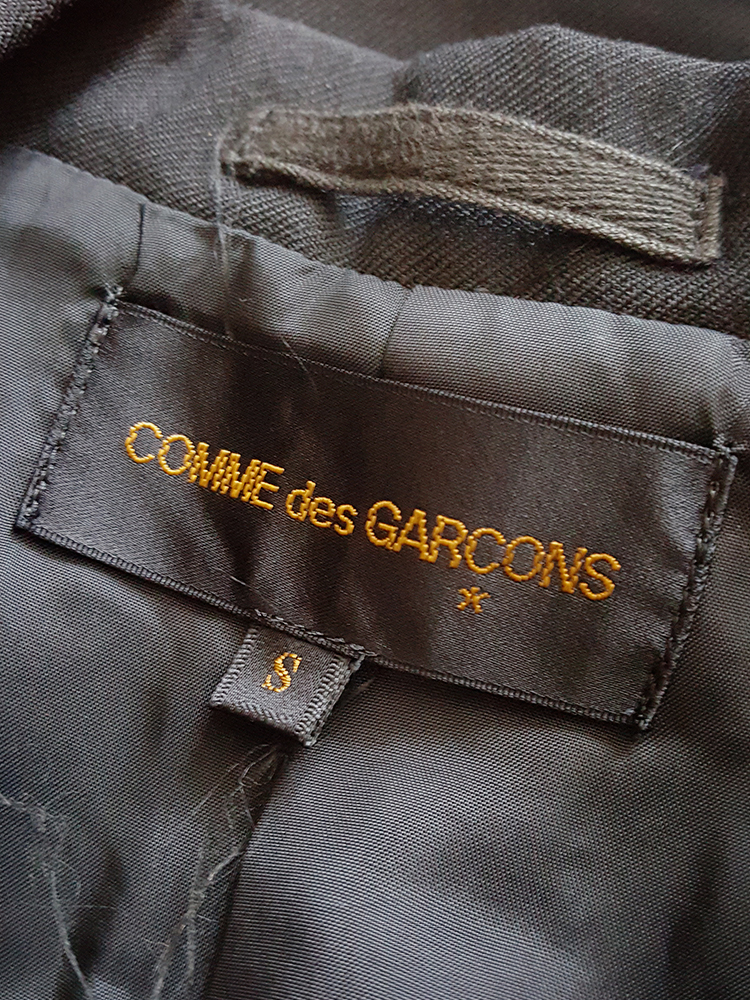 Comme des Garçons black blazer with gathered waist — fall 1990 - V A N ...