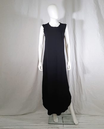 vintage Maison Martin Margiela black sleeveless dress with circular hem — spring 2002