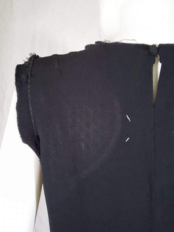 vintage Maison Martin Margiela black sleeveless dress with circular hem spring 2002 141009