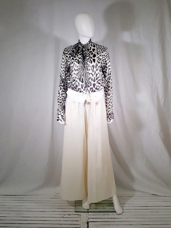 vintage Comme des Garcons white trousers with standing waist AD2001 spring 2002 154650(0)
