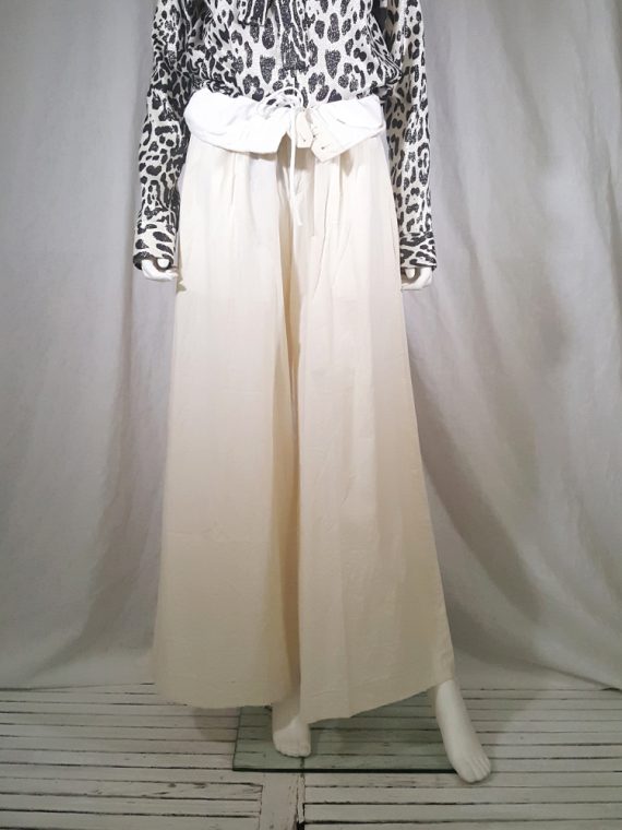 vintage Comme des Garcons white trousers with standing waist AD2001 spring 2002 154659(0)