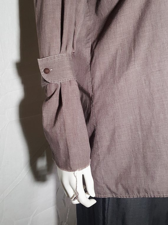 archive Maison Martin Margiela artisanal purple shirt with detached collar and cuffs 180423