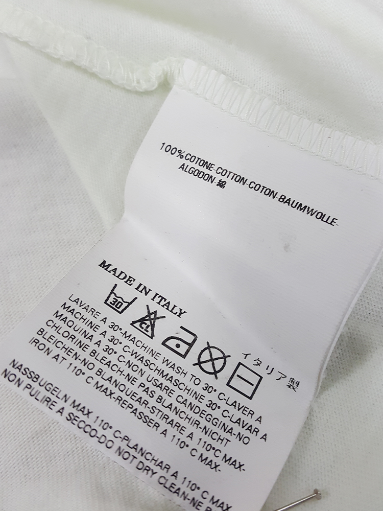 Maison Martin Margiela white confetti print t-shirt — spring 2009 - V A ...