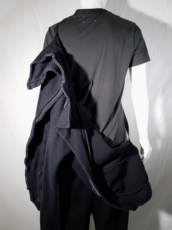 vintage 11 by Boris Bidjan Saberi black asymmetric cardigan 144116