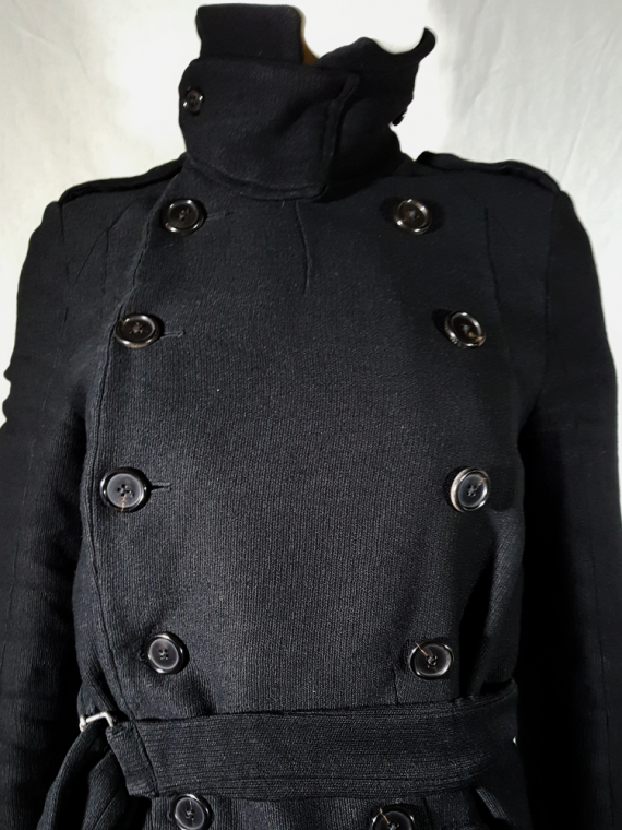 vintage Ann Demeulemeester black double breasted winter coat 161328