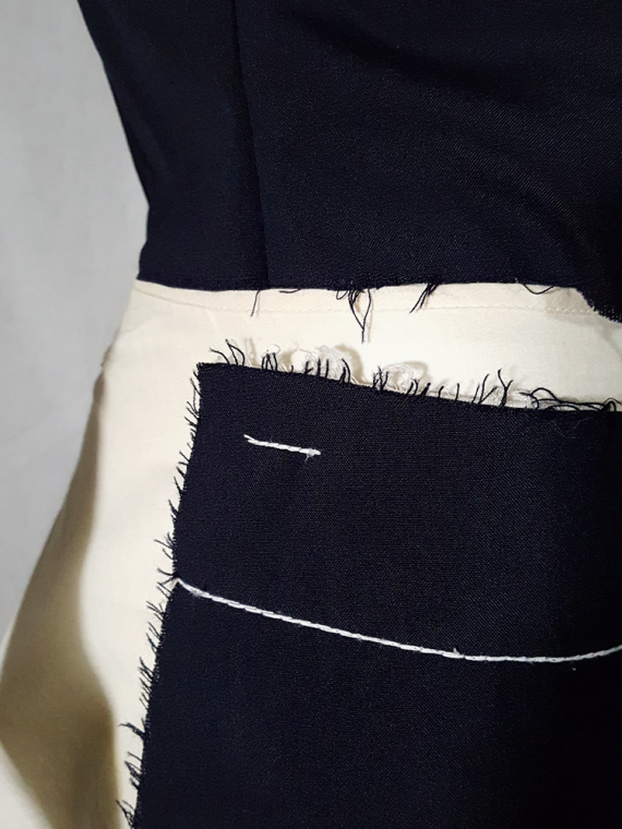 vintage Comme des Garcons black and white top and apron spring 1998 1121