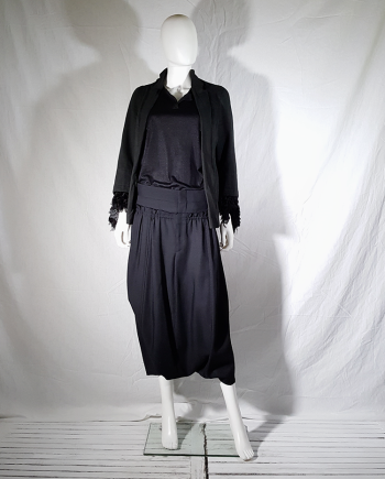 Comme des Garçons black harem trousers with double waist — spring 2002