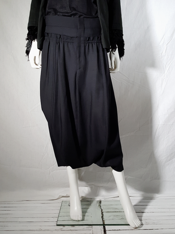 vintage Comme des Garcons black harem trousers with double waist spring 2002 155054