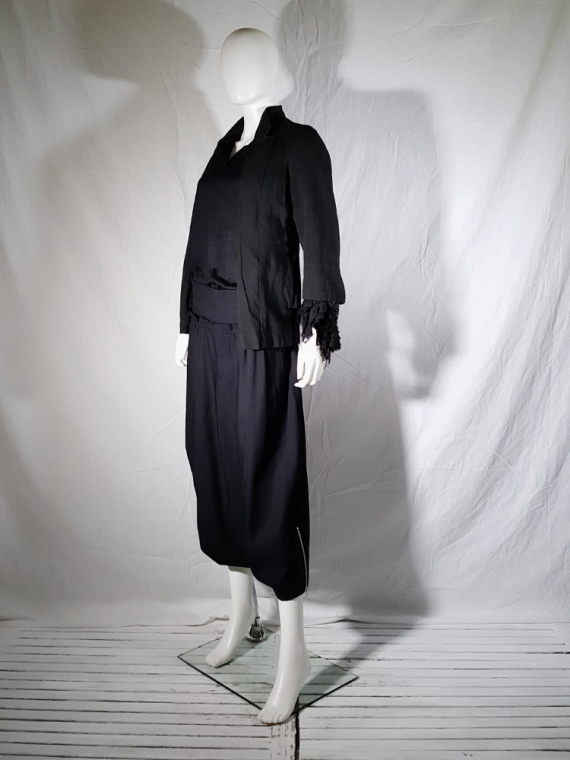 vintage Comme des Garcons black harem trousers with double waist spring 2002 155136