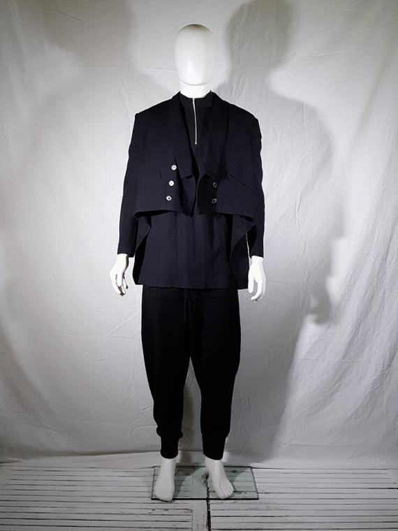 vintage Ys Men Yohji Yamamoto black blazer with long back 80S 145212
