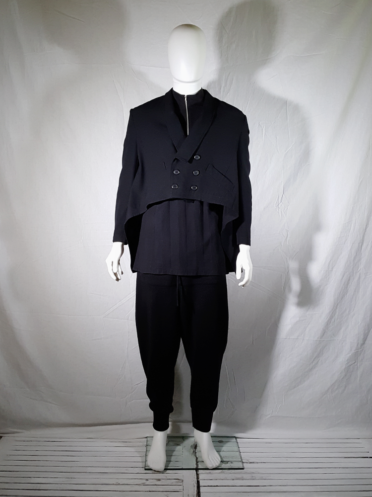 Y's Yohji Yamamoto black blazer with long back — 80's - V A N II T A S