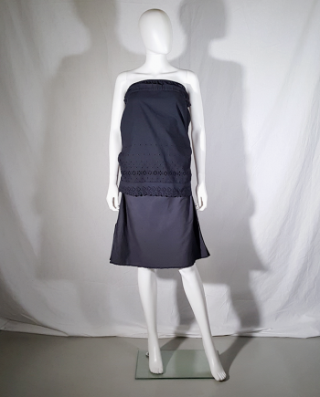 vintage Maison Martin Margiela artisanal blue dress made of skirt linings — spring 2004