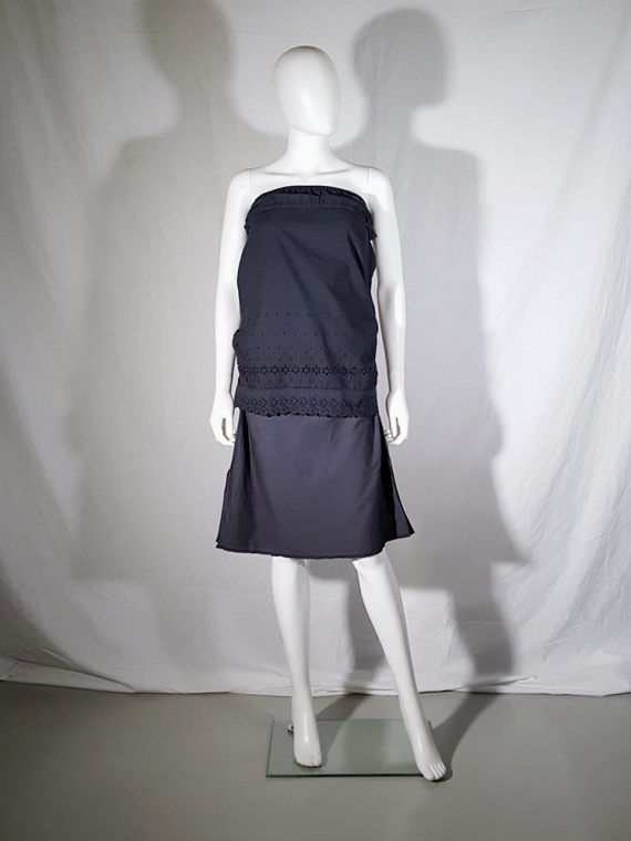 Maison Martin Margiela artisanal blue dress made of skirt linings spring 2004 180431