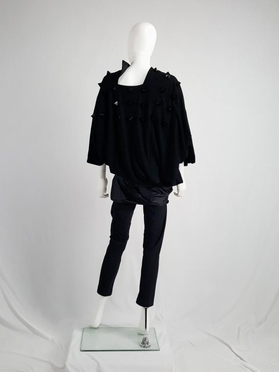 vintage Junya Watanabe black leggings with geometrical skirt fall 2009 140913