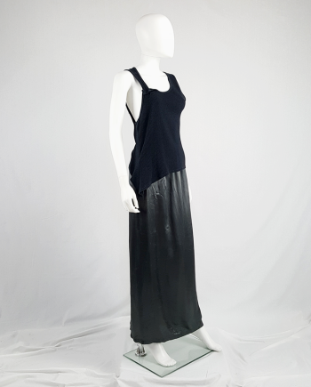 Maison Martin Margiela black asymmetric stretched out top — fall 2006