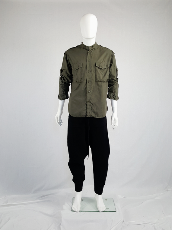 vintage Ys for men Yohji Yamamoto green shirt with detachable collar 125832(0)