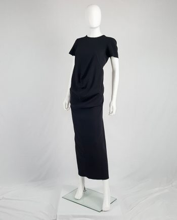 Comme des Garçons robe de chambre black deformed maxi dress — AD 1999