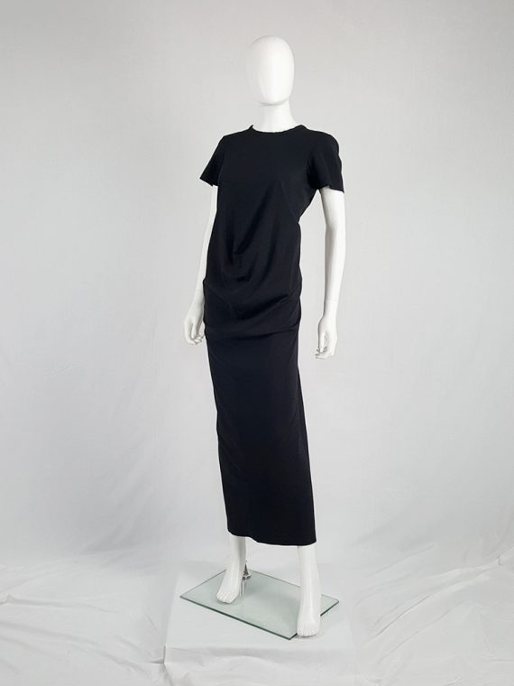 vintage Comme des Garcons robe de chambre black deformed maxi dress AD 1999 104533