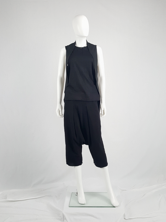 vintage Rick Owens GLEAM black harem trousers with extreme drop crotch fall 2010 11425