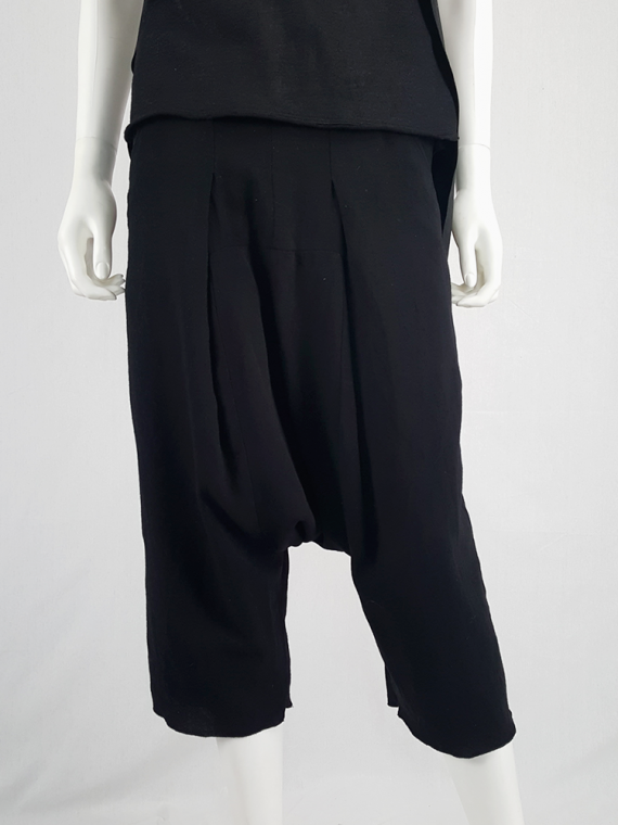 vintage Rick Owens GLEAM black harem trousers with extreme drop crotch fall 2010 114336