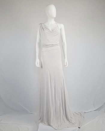 A.F. Vandevorst white maxi dress with asymmetric open back — spring 2011