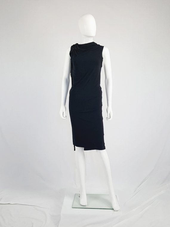 vintage Ann Demeulemeester black triple wrapped dress with 5 armholes spring 1998 091509