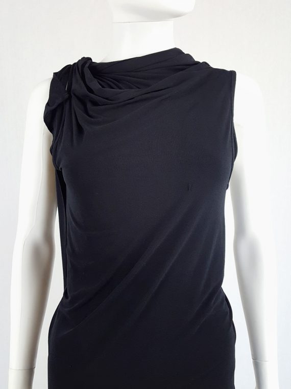 vintage Ann Demeulemeester black triple wrapped dress with 5 armholes spring 1998 091558
