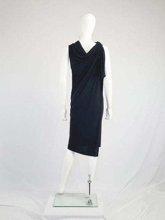 vintage Ann Demeulemeester black triple wrapped dress with 5 armholes spring 1998 091945