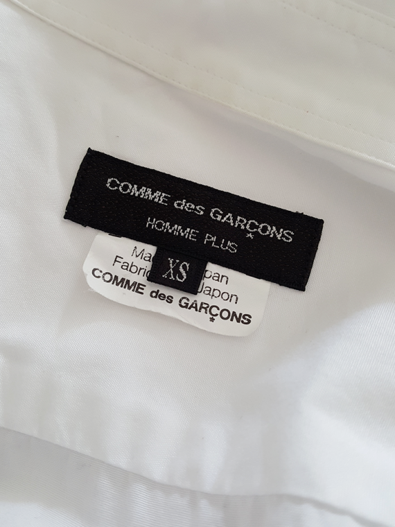 vintage Comme des Garcons Homme Plus white shirt with hanging dolls spring 2010 120636