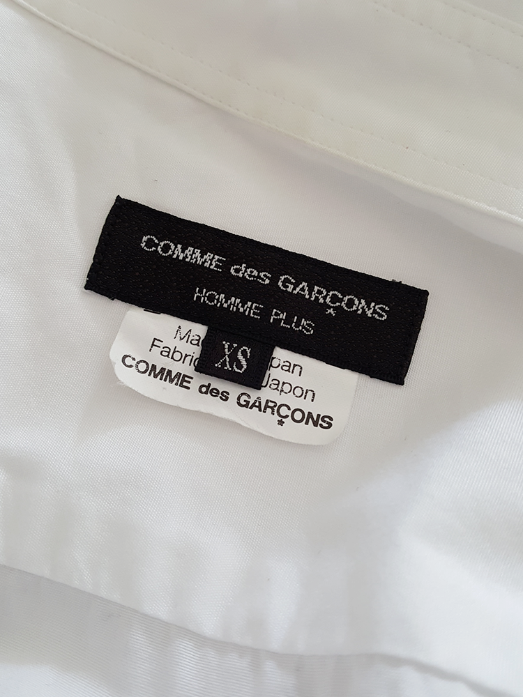 Comme des Garçons Homme Plus white shirt with hanging dolls — spring ...